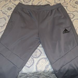 Gray adidas fleece tiro pants
